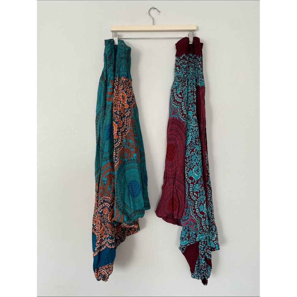 Balloon Yoga Harem Pants Bundle Sz S/M Cotton Flow w/ Move Relaxed Boho Eclectic